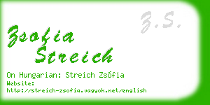 zsofia streich business card